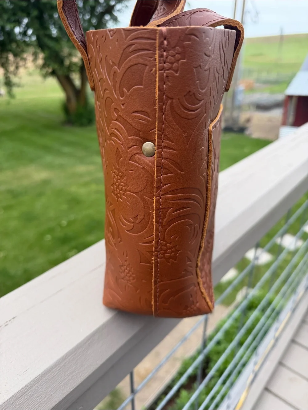 New Portland Leather Mini Crossbody Snap Tote in Meadow